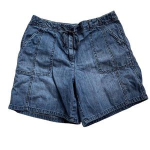 Vintage Talbots Womens Shorts Size 8 Drawstring Waist Button Pockets u Vintage